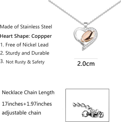 BNQL Rugby Necklace & Bracelet - Gifts for Rugby Lovers & Fans in Saudi Arabia