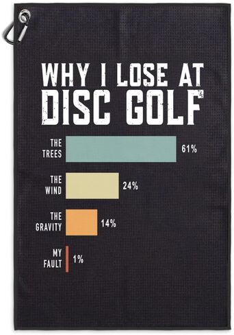 Tree Don't Care About Your Feelings Printed Microfiber Disc Golf Towel, Disc Golf Gifts for Disc Golf Lover Dad Boyfriend, Disc Golfer Father's Day Birthday, Disc Golf Accessories for Men in Kuwait