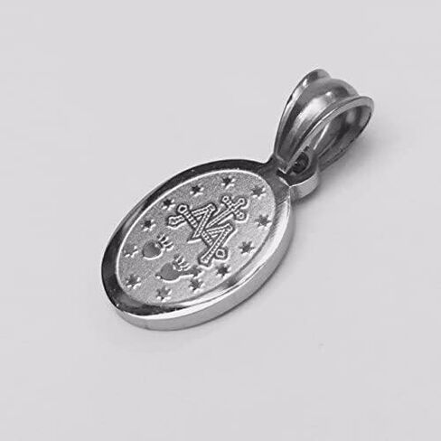 Amythyst AVELI Two Tone (Silver and Yellow Gold Color) Stainless Steel Virgin Mary Pendant in Saudi Arabia