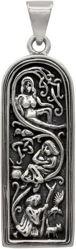 تصميم Dryad مجوهرات Maiden Mother Crone - قلادة الويكا من الفضة الاسترليني مجوهرات الآلهة الأنثوية المقدسة in Saudi Arabia