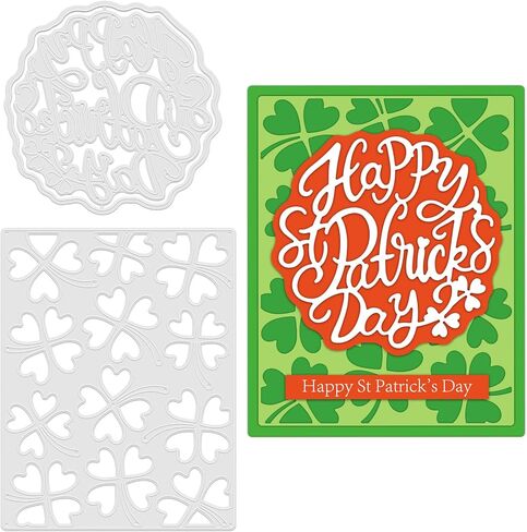 GLOBLELAND Saint Patrick's Day Gnome Cutting Dies Lucky Grass Carbon Steel Die Cuts for DIY Crafting Embossing Stencil Template for Card Making Scrapbooking Photo Album Decoration in Saudi Arabia