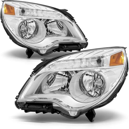 Headlights Compatible with Chevy Express 2003-2024 GMC Savana 1500 2500 3500 4500 Clear Lens Black Housing Clear Corner Headlamp Replacement in Kuwait