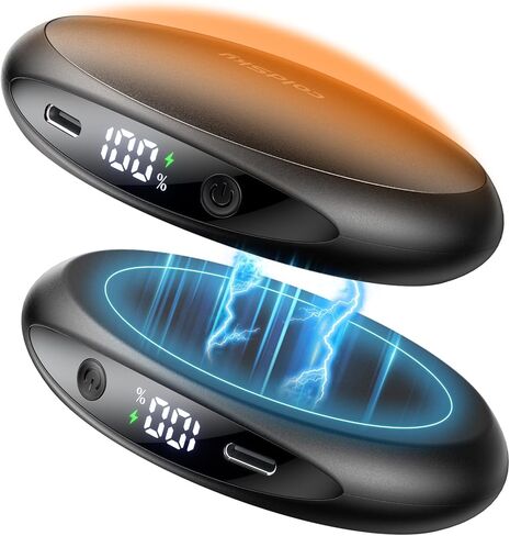 تدفئة اليد القابلة لإعادة الشحن، 2 حزمة، AI التحكم في درجة الحرارة الكهربائية تدفئة اليد، سخان جيب محمول على شكل حجر، هدية عظيمة لصيد عيد الميلاد، والجولف، والتخييم in Kuwait