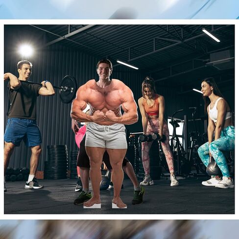 Chunful 6 Feet Muscle Man Stand up Cardboard Cutout Life Size Halloween Party Decoration Backdrop Photo Props Stand up Strong Man Standup Cardboard for Birthday Funny Fitness Theme Party Decor in Saudi Arabia