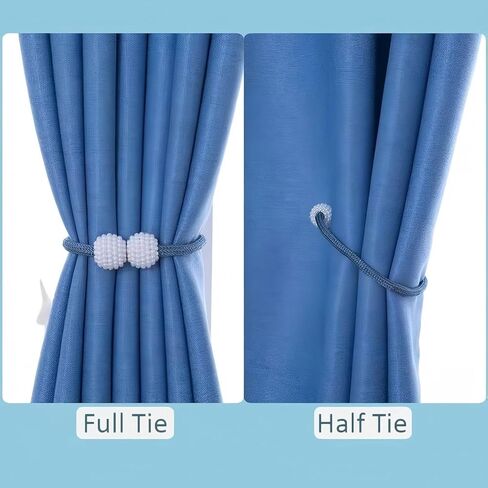 2 Pc Magnetic Curtain Tiebacks, Pearl Holdbacks for Drapes, Stylish Home Decor,Boho Holdbacks for Drapes in Saudi Arabia