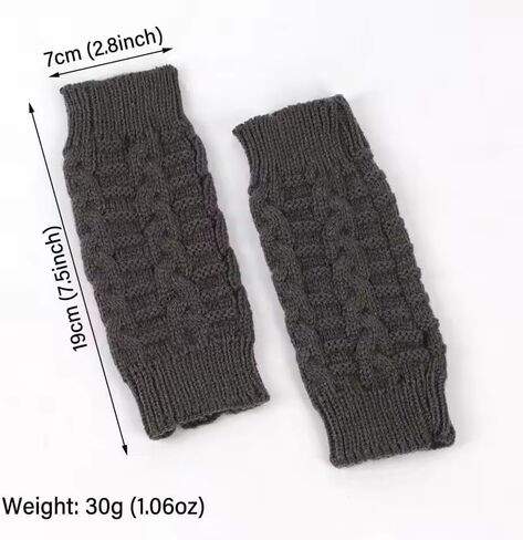 One Pair Unisex Acrylic Knit Fingerless Gloves in Saudi Arabia