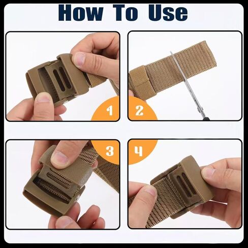 Tactical Belt - Tactical 6-Pack Nylon Webbing Canvas Belt for Men & Women,Versatile Military, Outdoor, Hiking & Casual Use in Kuwait