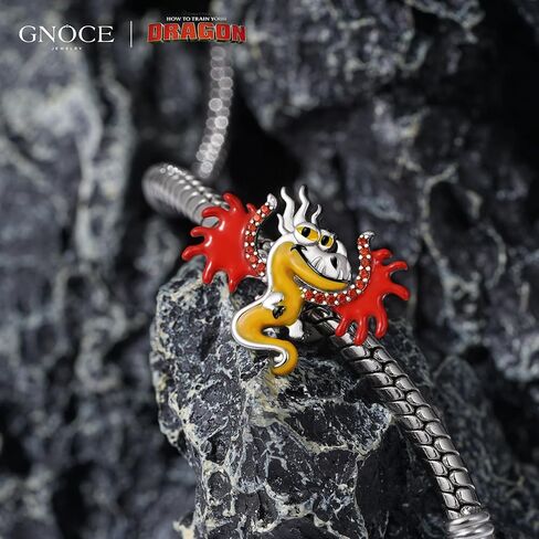 GNOCE How To Train Your Dragon Pendant Dangle Charm for Women, S925 Sterling Silver Dangle Charms for Women Wife, Valentine‘s Day, Mother’s Day Jewelry (Monstrous Nightmare) in Saudi Arabia