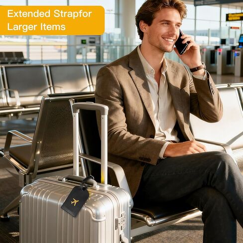 Luggage Tags for suitcases, Privacy Protection PU Leather Bag Tags for Luggage, Name Identifiers for Easy Bag Recognition, Essential Travel Accessories (2, Black, 4.42 * 2.75in) in Saudi Arabia