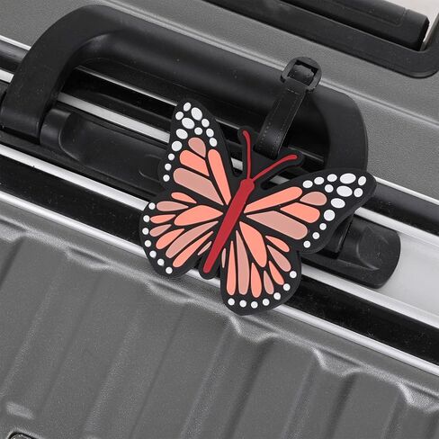 2Pcs Funny Silicone Luggage Tags, Butterfly Luggage Tag, Personalized Luggage Tags for Women Men Travel Bags Suitcases in Saudi Arabia