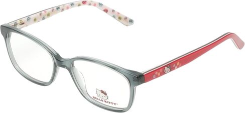 Hello Kitty Kids Eyeglasses [Rectangular] Full Rim Glasses for Boys & Girls | Acetate Frame w/Reading Lenses & Case - HK287 in Saudi Arabia
