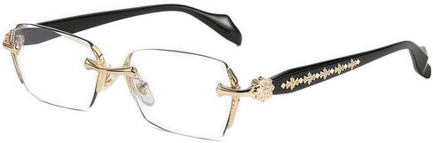 Oversized Rimless Blue Light Glasses - Unisex Eyewear, Anti-Fatigue, Clear Lens for Office, Computer, Reading & Daily Use in Kuwait