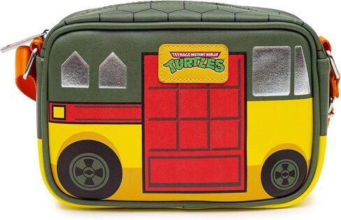 Buckle-Down Nickelodeon Cross Body Bag and Wallet Combo, Teenage Mutant Ninja Turtles Party Van, Premium Vegan Leather in Saudi Arabia