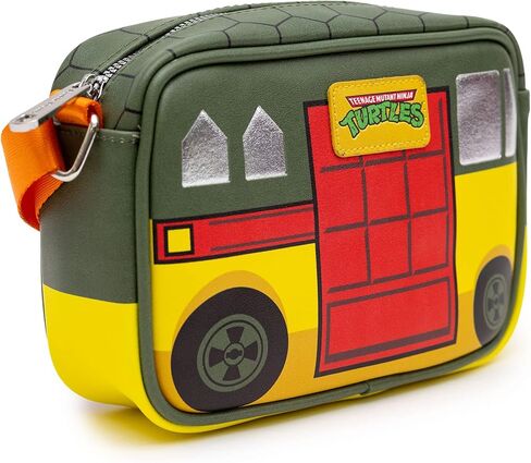 Buckle-Down Nickelodeon Cross Body Bag and Wallet Combo, Teenage Mutant Ninja Turtles Party Van, Premium Vegan Leather in Saudi Arabia
