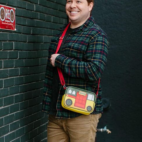 Buckle-Down Nickelodeon Cross Body Bag and Wallet Combo, Teenage Mutant Ninja Turtles Party Van, Premium Vegan Leather in Saudi Arabia