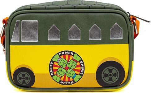 Buckle-Down Nickelodeon Cross Body Bag and Wallet Combo, Teenage Mutant Ninja Turtles Party Van, Premium Vegan Leather in Saudi Arabia