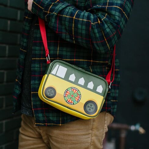 Buckle-Down Nickelodeon Cross Body Bag and Wallet Combo, Teenage Mutant Ninja Turtles Party Van, Premium Vegan Leather in Saudi Arabia