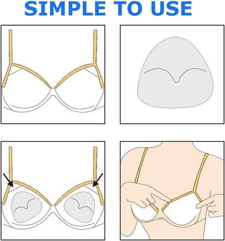 Women's Clear Silicone Triangle Heart Shape Bra Pad Insert Removable Bra Cup Reusable Breast Pads for Swimsuit in Saudi Arabia