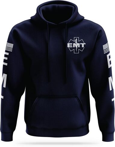 EMT Utility Hoodie - USA Patriotic Apparel - 100% Polyester for Odor Free, Moisture-Wicking Quick Dry Comfort. in Saudi Arabia