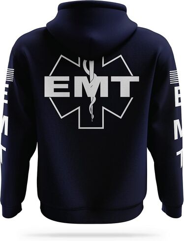 EMT Utility Hoodie - USA Patriotic Apparel - 100% Polyester for Odor Free, Moisture-Wicking Quick Dry Comfort. in Saudi Arabia