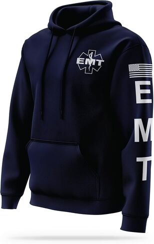 EMT Utility Hoodie - USA Patriotic Apparel - 100% Polyester for Odor Free, Moisture-Wicking Quick Dry Comfort. in Saudi Arabia