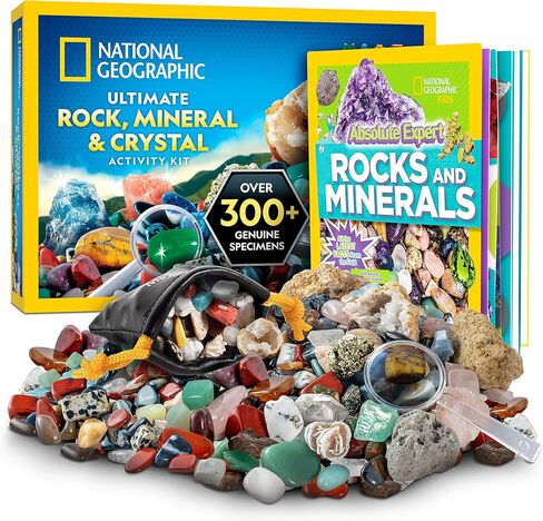 National Geographic Rock Bingo Game - Play Rock Bingo, Mineral Memory, Gemstone Trivia, & Card Games, Collection Includes Over 150 Rocks and Minerals, Educational STEM Toy for Kids (Amazon Exclusive) in Saudi Arabia