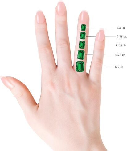Angara Lab Grown Emerald Solitaire Engagement Ring for Women | Double Prong-Set Emerald-Cut Lab Emerald Ring in 14K Solid Gold/Platinum | May Birthday, Gemstone Jewellery Gift in Saudi Arabia