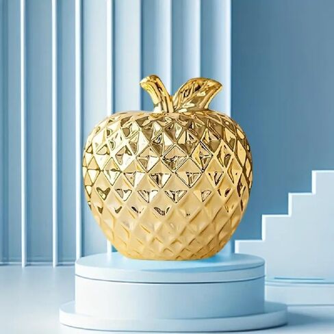 Ceramic Apple Decor Decorative Fruit Lifelike Faux Apples Ornament Realistic Fruits Apple Decorations for Kitchen, Realistic Fake Fruits Party Props Home Decor -S in Saudi Arabia