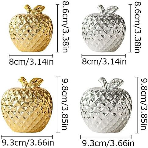 Ceramic Apple Decor Decorative Fruit Lifelike Faux Apples Ornament Realistic Fruits Apple Decorations for Kitchen, Realistic Fake Fruits Party Props Home Decor -S in Saudi Arabia