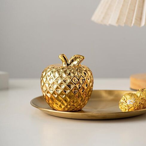 Ceramic Apple Decor Decorative Fruit Lifelike Faux Apples Ornament Realistic Fruits Apple Decorations for Kitchen, Realistic Fake Fruits Party Props Home Decor -S in Saudi Arabia