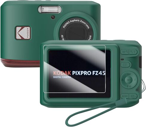 علبة السيليكون للكاميرا الرقمية Kodak Pixpro FZ45 مع واقي الشاشة والحبل لملحقات Kodak Pixpro FZ45- (روز رمادي) in Kuwait