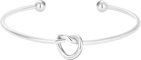 Gelbesty Infinity Love Knot Dainty Gold Bangle Bracelets for Women, 14K Gold Plated Adjustable 925 Silver Bracelet, Trendy Jewelry Gifts for Valentine's Day in Kuwait