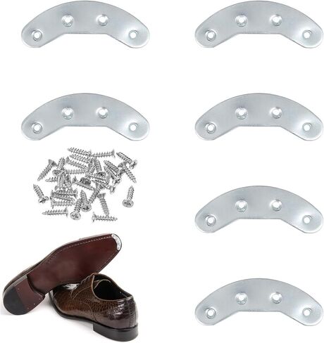 3 Pairs Metal Heel Plates, Shoes Heel Taps with Screw Sole Repair Kit for Shoes Boot in Saudi Arabia