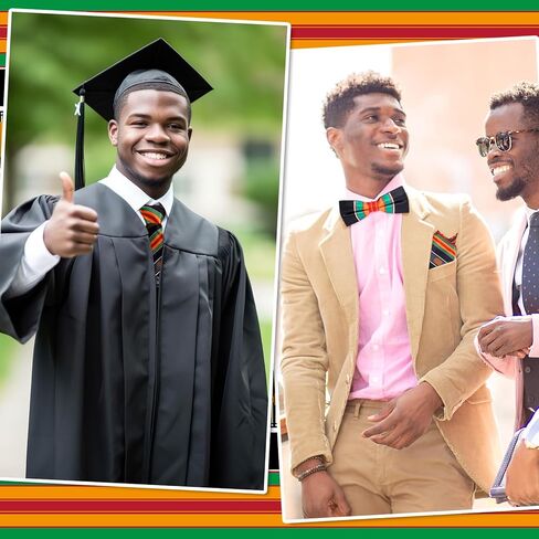 مجموعة من 3 قطع من ربطات العنق الأفريقية من Kente وربطة عنق مربعة للجيب للرجال إكسسوارات الملابس ربطة العنق المطبوعة الأفريقية وإكسسوارات شهر التاريخ الأسود للرجال in Saudi Arabia