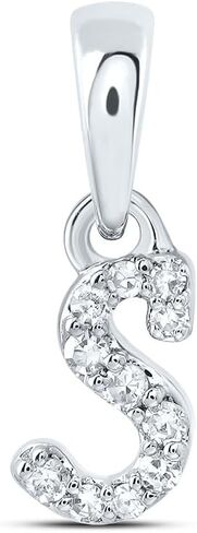 Jewels By Lux 10kt Yellow Or White Gold Diamond Initial Pendant in Saudi Arabia