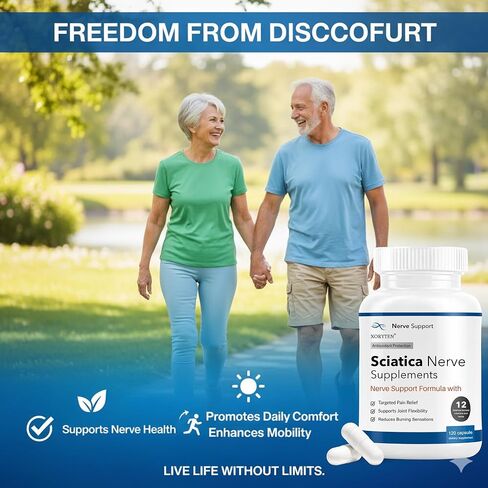 تخفيف آلام العصب الوركي | 120 كبسولة | مستخلصات نباتية | مكونات مختارة بعناية، جودة ممتازة in Kuwait
