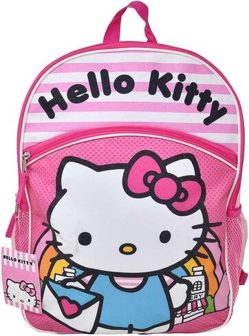 حقيبة ظهر مدرسية وردية مقاس 16 بوصة من Fast Forward Hello Kitty مع جيوب أمامية وجانبية in Saudi Arabia