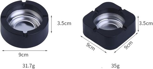 3PCS Portable Windproof Mini Ashtray– Compact, Durable, and Easy to Clean for Travel, Car, Outdoor, and Home Use in Kuwait