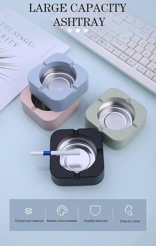 3PCS Portable Windproof Mini Ashtray– Compact, Durable, and Easy to Clean for Travel, Car, Outdoor, and Home Use in Kuwait