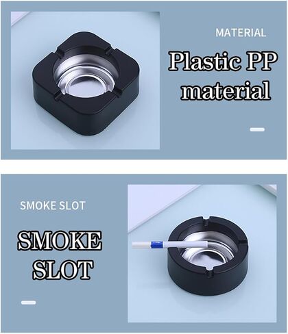 3PCS Portable Windproof Mini Ashtray– Compact, Durable, and Easy to Clean for Travel, Car, Outdoor, and Home Use in Kuwait