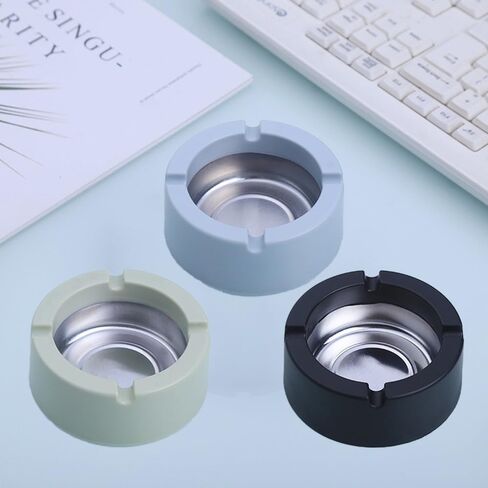 3PCS Portable Windproof Mini Ashtray– Compact, Durable, and Easy to Clean for Travel, Car, Outdoor, and Home Use in Kuwait