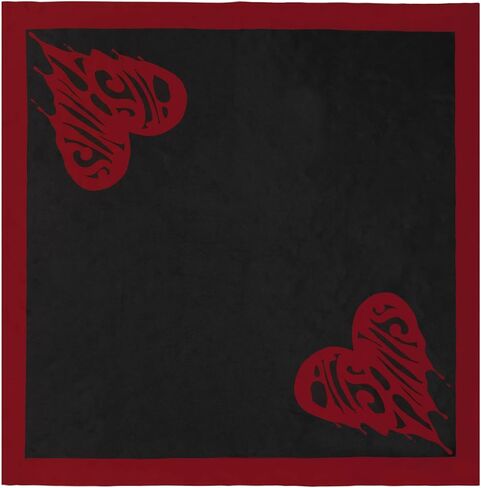 AllSaints Women's Heart Patch Square Scarf, 100% Silk Accessory for Every Day, Lightweight Fabric in Saudi Arabia