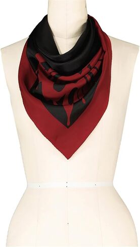 AllSaints Women's Heart Patch Square Scarf, 100% Silk Accessory for Every Day, Lightweight Fabric in Saudi Arabia