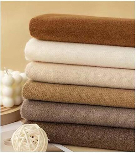 Khaki Scarf Wrap Shawl - Faux Wool Feel Scarf, Lightweight Acrylic Blend Neckwear, Solid Color Textured Accessory in Saudi Arabia