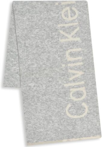 Calvin Klein womens Double Faced Knit Scarf With Jacquard Logo in Saudi Arabia