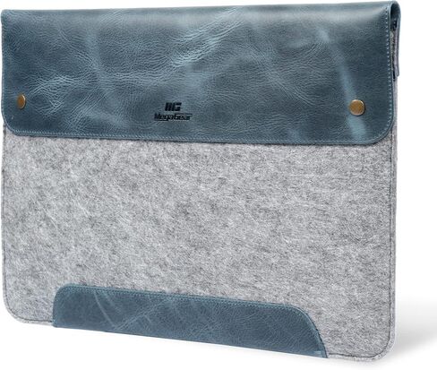 Megagear أصلي من الجلد وصوف MacBook Bag Bag Sleeve لـ MacBook Pro و MacBook Air Case 14 بوصة - 13 بوصة (M4 ، M3 ، M2 ، M2 ، M1 ، Pro ، أقصى) in Kuwait