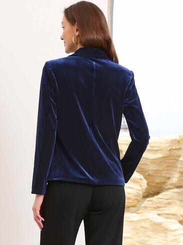 جاكيتات Allegra K Velvet Blazer لبدلة الأعمال غير الرسمية لعام 2025 للنساء in Kuwait