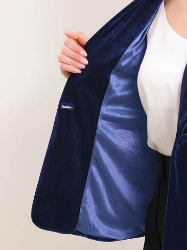 جاكيتات Allegra K Velvet Blazer لبدلة الأعمال غير الرسمية لعام 2025 للنساء in Kuwait