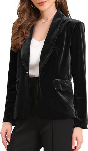 Allegra K Velvet Blazer Jackets for Women's Casual Business 2025 Suit in Saudi Arabia