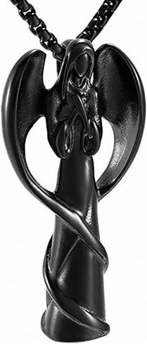Stainless Steel Angel Cremation Urn Pendant Necklace Memorial Wing Angel Keepsake Urn Cremation Necklace for Ashes with Filling Kit in Saudi Arabia